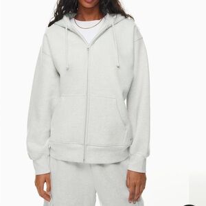 Aritzia Grey Boyfriend Zip Up Hoodie